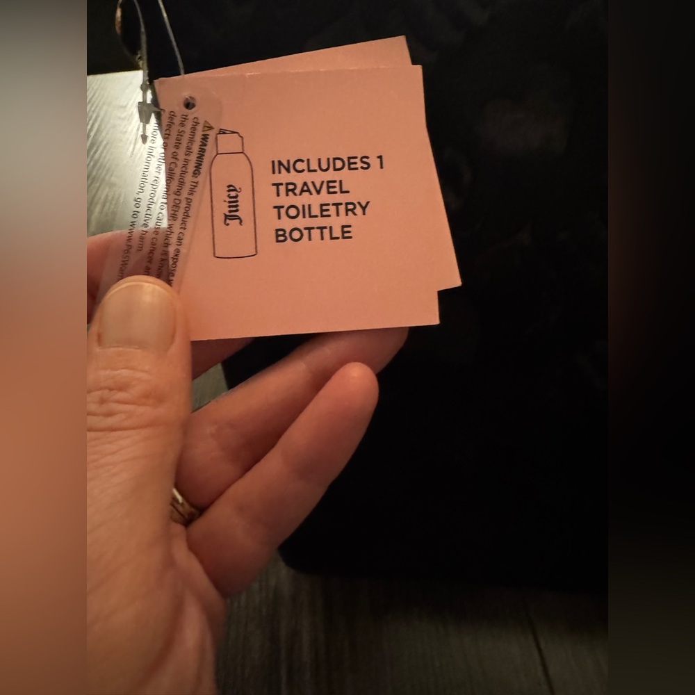 Juicy Couture Black Cosmetic Bag with Gold Accents - Picture 6 of 12